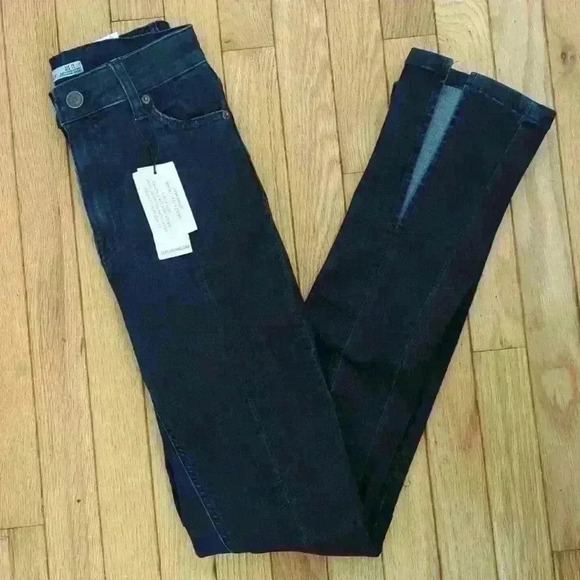 DEX | Ella Super Skinny High  Rise Split Hem Dark Wash Jeans Size 26 - Picture 2 of 7